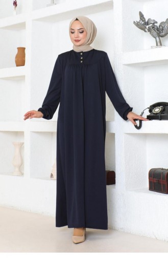 2085Mg Robe Hijab Sports Dress Navy Blue 17152