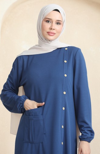 Geknöpftes Taschenkleid 3029-05 Marineblau 3029-05