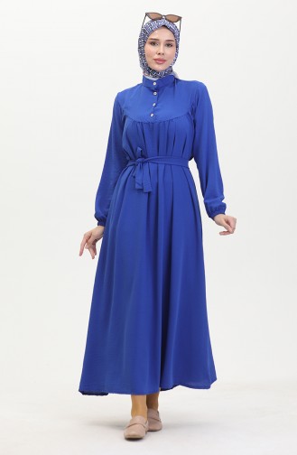 Geknöpftes Kleid Mit Gürtel 0462-01 Saks 0462-01