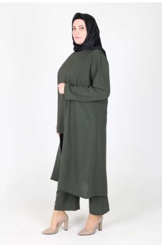 Arya Ayrobin Costume 3 Pièces Grande Taille 2615-05 Vert Foncé 2615-05