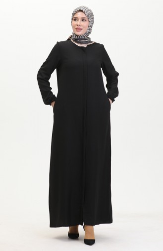 Abaya Met Zak 24017-01 Zwart 24017-01