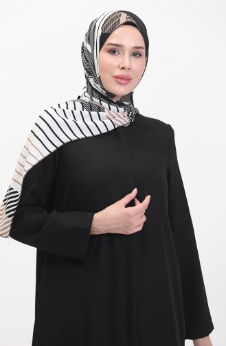 عباية سادة 24020-01 أسود 24020-01