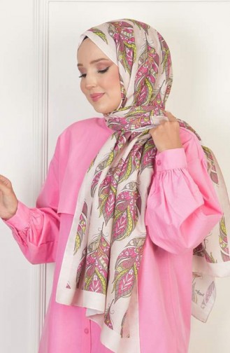 Gloria Soft Cotton Patterned Shawl Beige Glorıasoft 005 005