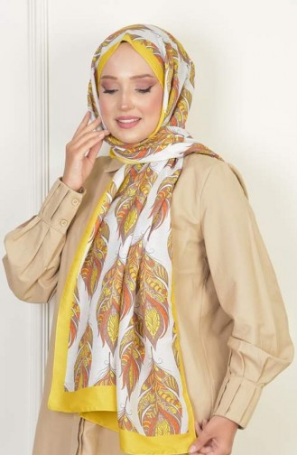 Châle à Motifs En Coton Doux Gloria Jaune Doré Gloriasoft 257 257