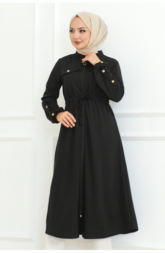 Laced Hijab Cape 2092-01 Black 2092-01