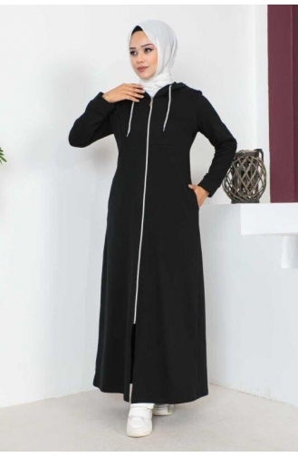 Hooded Hijab Abaya 2063-01 Black 2063-01