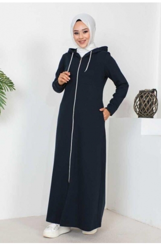 Hijab Abaya Met Capuchon 2063-02 Marineblauw 2063-02