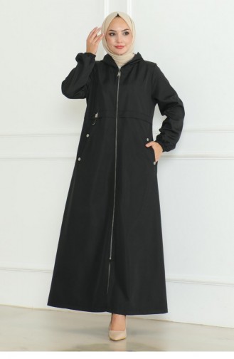 Wapenschild Trenchcoat Met Ritssluiting Zwart 19217 15298