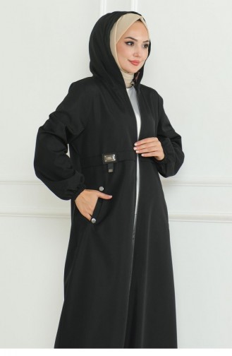 Wapenschild Trenchcoat Met Ritssluiting Zwart 19217 15298