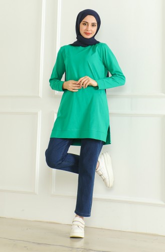 Slit Midi Tunic 9140-01 Green 9140-01