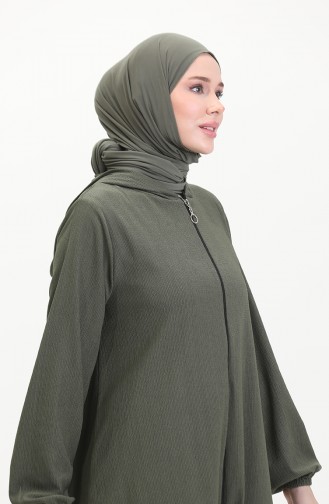 Bürümcük Stoffumhang Mit Reißverschluss 1044-04 Khaki 1044-04