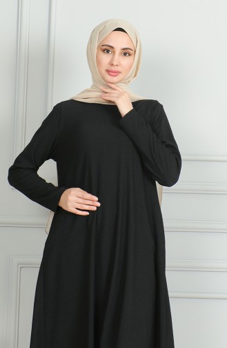 Bürümcük Tunique Coupe Asymétrique En Tissu 1032-04 Noir 1032-04