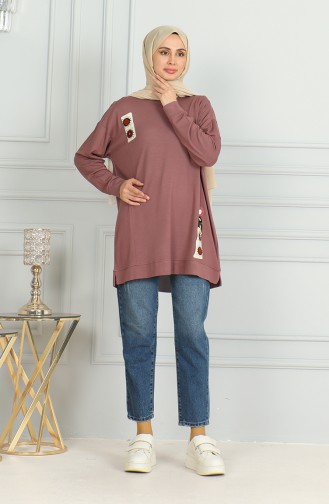 Loose Fit Midi Tunic 9123-03 Dusty Rose 9123-03