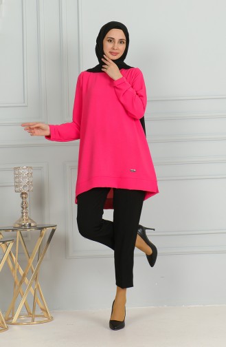 Aerobin Fabric Slit Tunic 9138-01 Fuchsia 9138-01