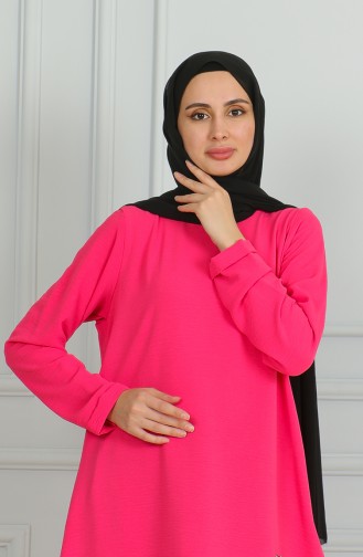 Aerobin Fabric Slit Tunic 9138-01 Fuchsia 9138-01