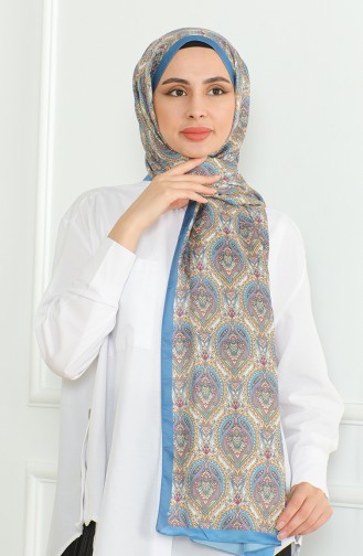 Karaca Soft Shawl 81061-11 İndigo Gold 81061-11