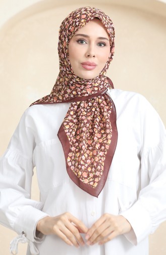 Floral Soft Scarf 90176-09 Brown Onion Peel 90176-09