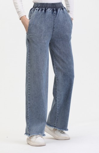 Pantalon Jeans Taille Elastique 1793O-01 Bleu 1793O-01