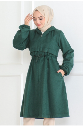 Laced Sports Cashmere Coat 05033-04 Emerald Green 05033-04