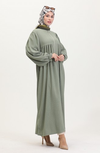 Robe Pleated Abaya 1052-07 Green 1052-07