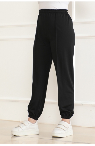 Pantalon De Jogging Elastique Détail Rayure 3033-01 Noir 3033-01