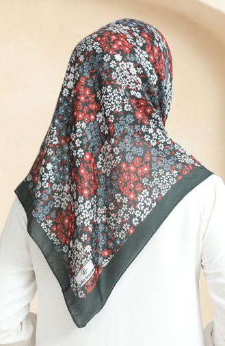 Patterned Soft Scarf 70260-01 Black Red 70260-01