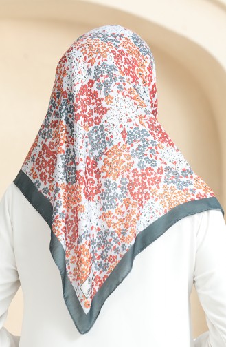 Patterned Soft Scarf 70260-02 Smoke Orange 70260-02