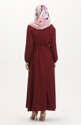 Robe Avec Poches 1099-04 Rouge Claret 1099-04