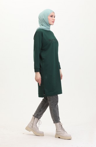 Printed Sweatshirt 0540-05 Emerald Green 0540-05