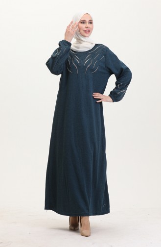 Petrol Hijab Dress 0547-06