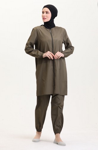 Maillot de Bain Hijab Khaki 9003-03