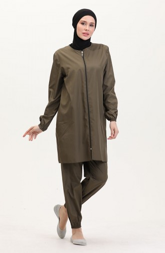 Maillot de Bain Hijab Khaki 9003-03