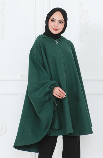 Smaragdgrün Poncho 0505-10