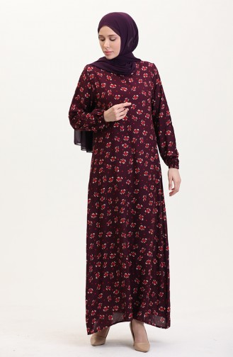 Plum Hijab Dress 0007-03