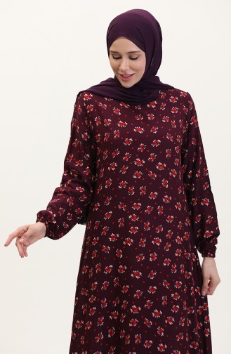 Plum Hijab Dress 0007-03