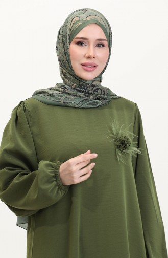 Khaki Hijab Dress 0017-04