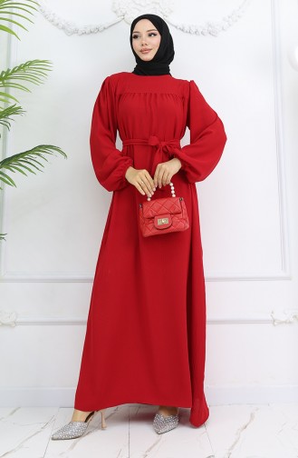 Rot Hijab Kleider 0029-01