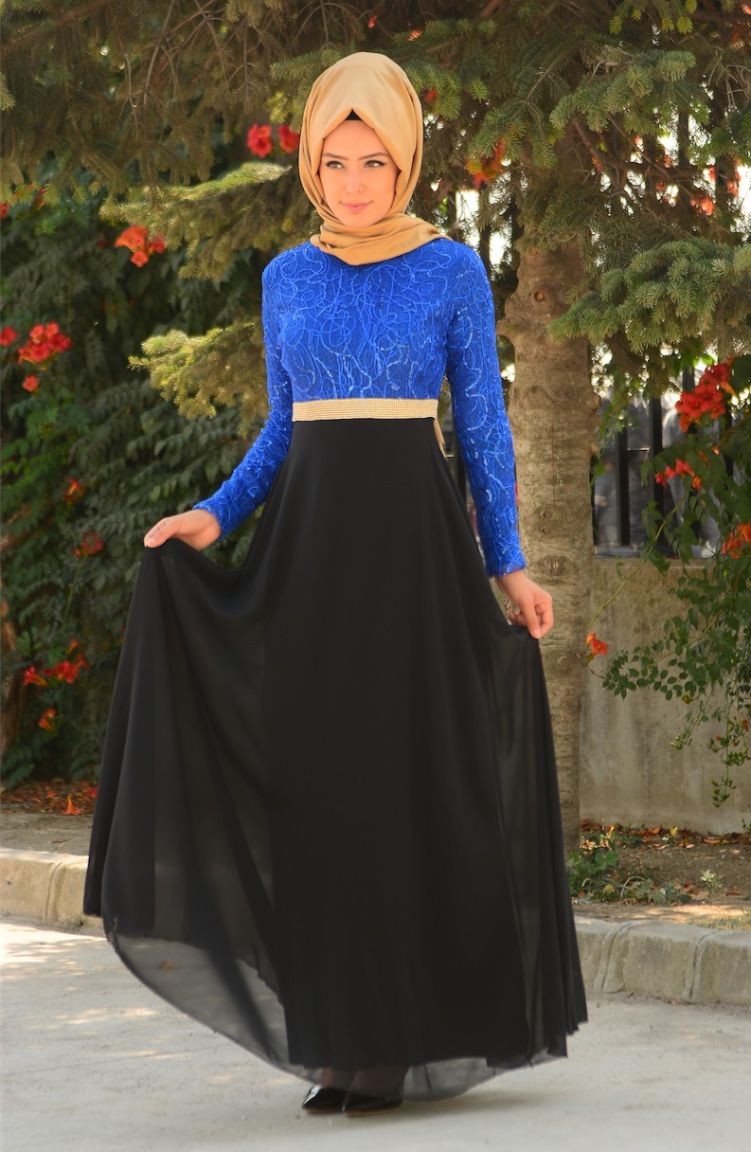 Habillé Hijab Blue roi 1707-03 | Sefamerve
