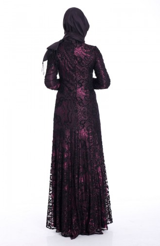 Black Hijab Evening Dress 1077-02
