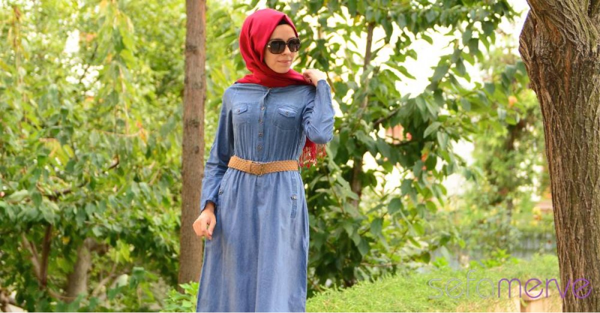 Robe Hijab Bleu 4094-07 | Sefamerve