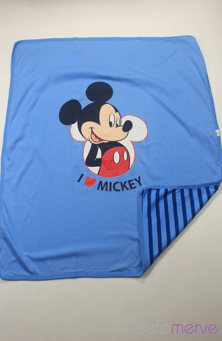 Disney Mickey Mouse Erkek Battaniye 3376 Mavi Beyaz | Sefamerve