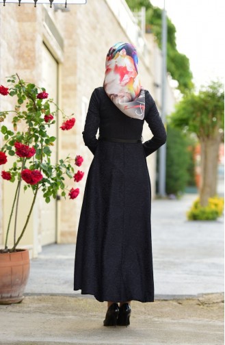 Black Hijab Dress 5251-05