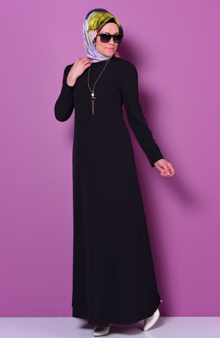 Black Hijab Dress 4023-03 | Sefamerve