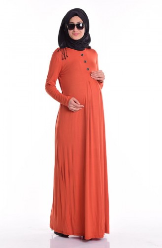 Orange Hijab Dress 4471-01