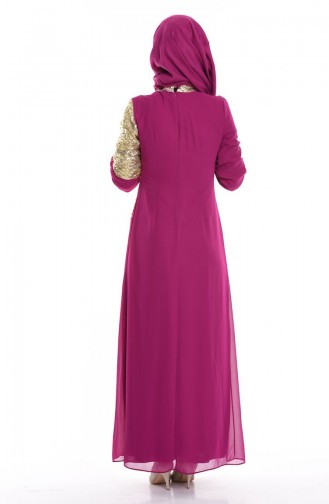 Khaki Hijab Evening Dress 2480-03