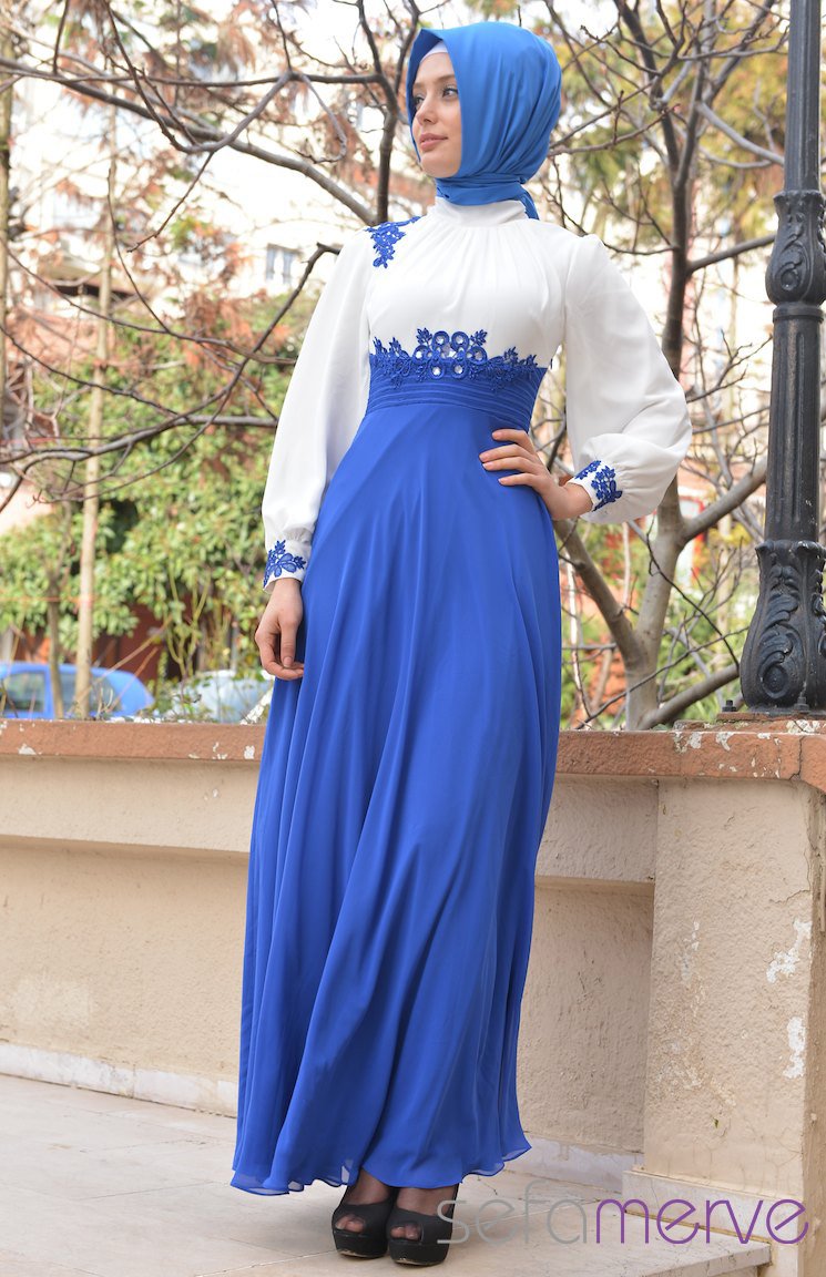 Hijab Evening Dress 1054-02 | Sefamerve