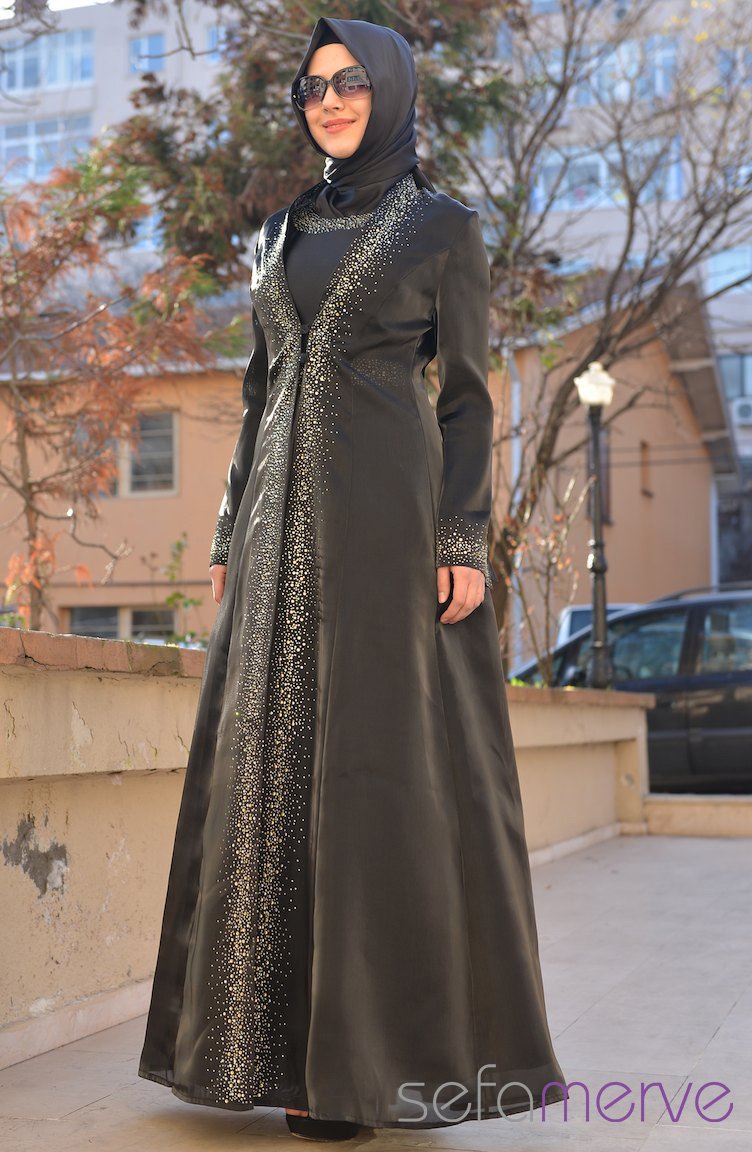 Sefamerve Hürrem Abiye Elbiseler 910-03 Siyah | Sefamerve