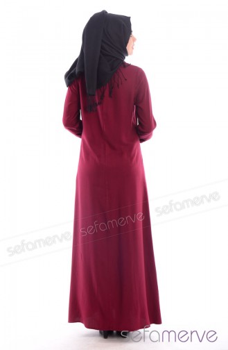 Uzun Tunik Etek Takım All Day 2134-01 Bordo