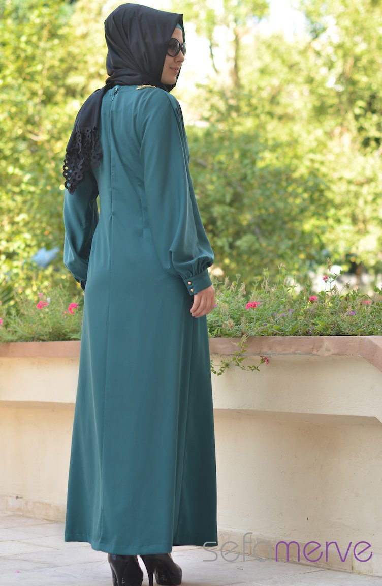 Ala Moda Abiye Elbise 4083-04 Yeşil | Sefamerve