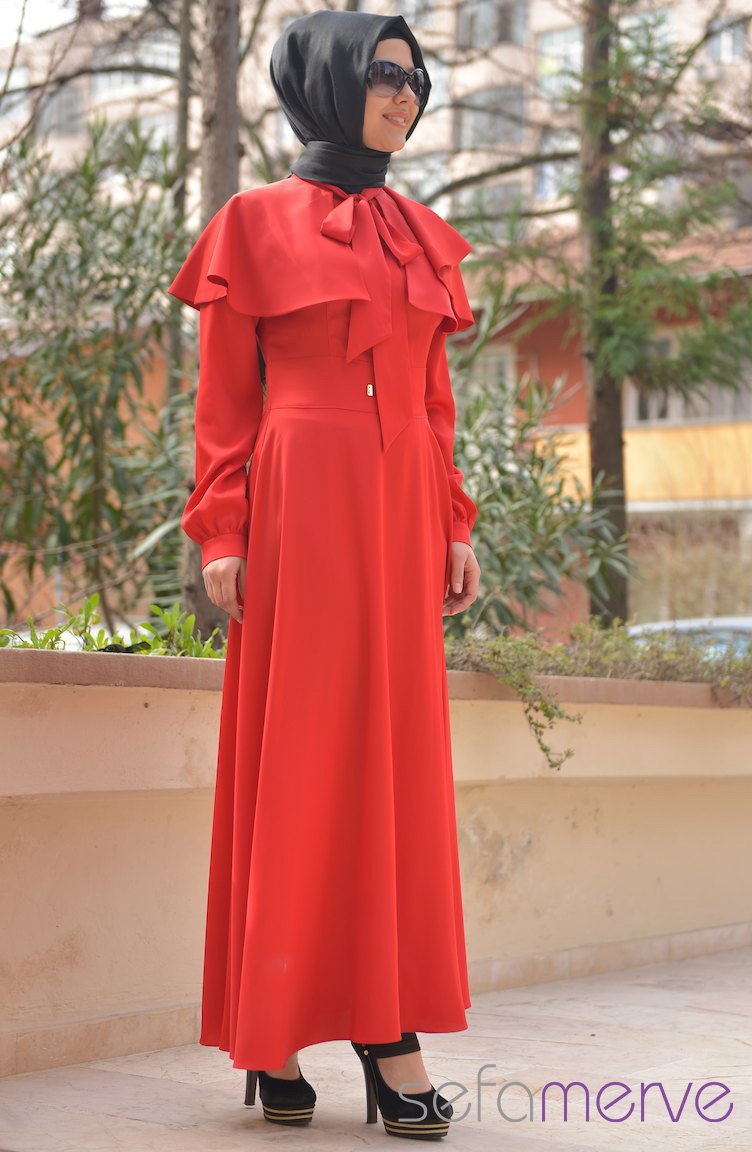 Şükran Abiye Elbiseler Yeni Sezon 4088-03 Kırmızı | Sefamerve